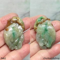 Carved jade pendant.