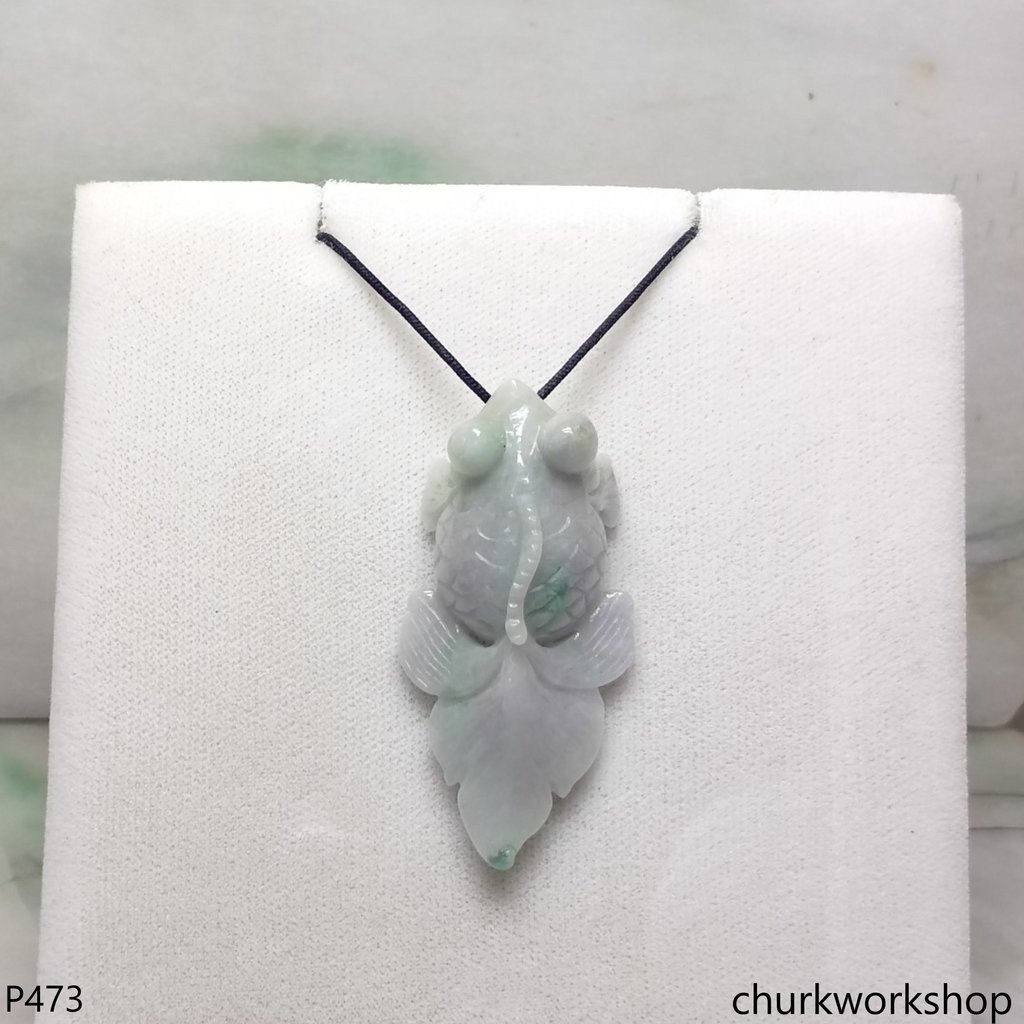 Lavender gold fish pendant