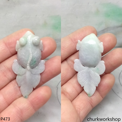 Lavender gold fish pendant