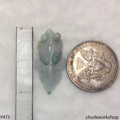 Lavender gold fish pendant