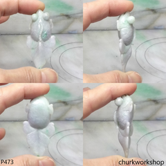 Lavender gold fish pendant