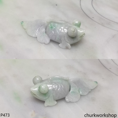 Lavender gold fish pendant