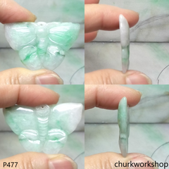 Jade butterfly pendant