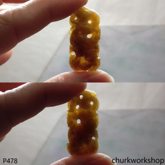 Red jade dragon pendant