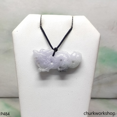 Lavender jade dragon pendant