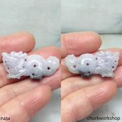 Lavender jade dragon pendant