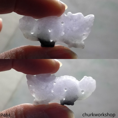 Lavender jade dragon pendant
