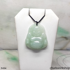 Jade happy Buddha pendant