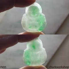 Jade happy Buddha pendant