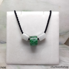 Jade tubes necklace