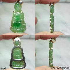Oily green lady Buddha pendant