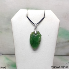 Oily jade peach pendant