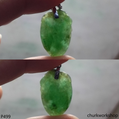 Oily jade peach pendant