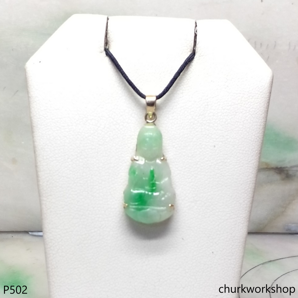 Reseved for Tami 14K white gold lady jade Buddha