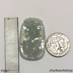 Icy jade gold fish pendant