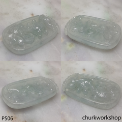 Icy jade gold fish pendant