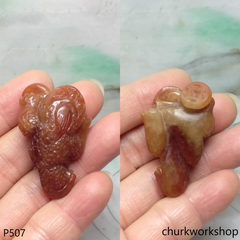 Red lucky toad pendant (蟾蜍)