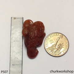 Red lucky toad pendant (蟾蜍)