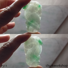 Light green jadeite parrot pendant