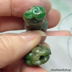 Bluish green jade Buddha hand pendant