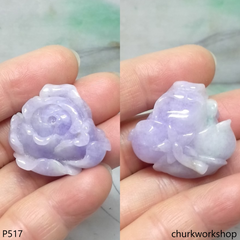 Reserved Lavender jade rose pendant