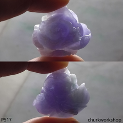 Reserved Lavender jade rose pendant