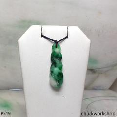 Green jade snake pendant.