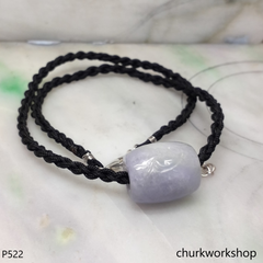 Lavender jade tubes necklace