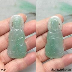 Light green jade lady Buddha