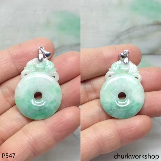 Jade coin pendant