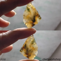 Multi-color jade fish pendant