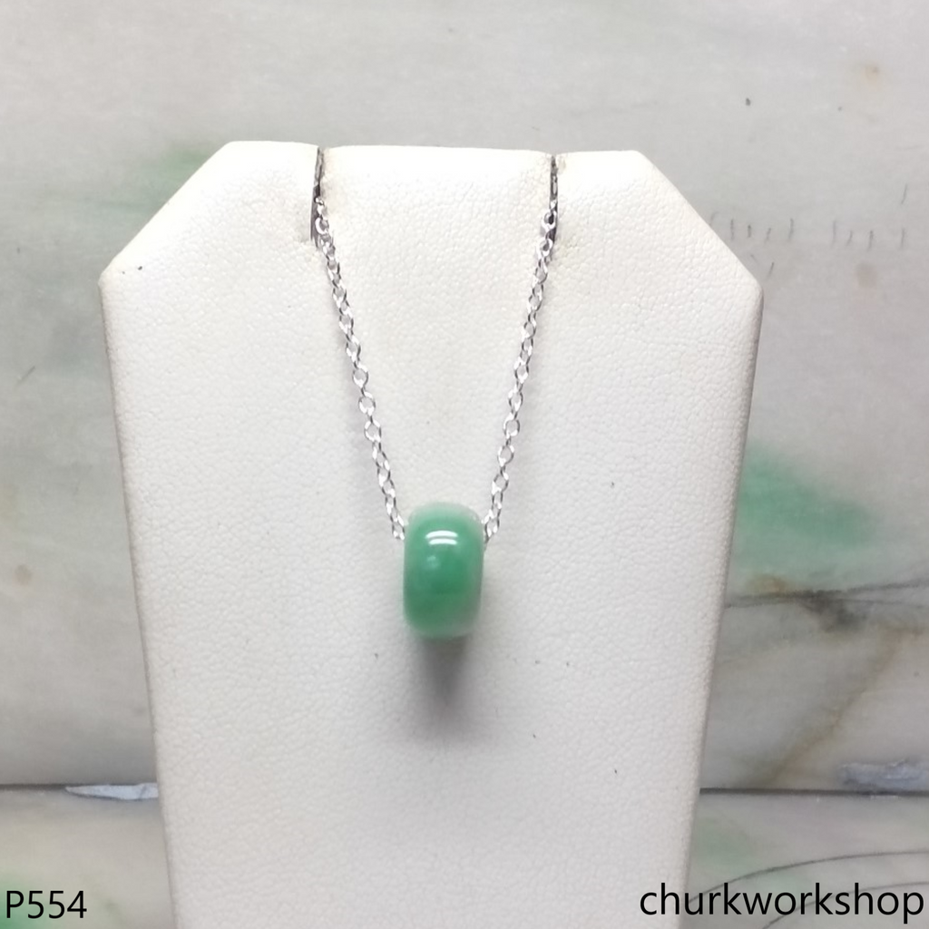 Small jade tubes necklace