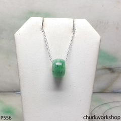 Small jade tubes necklace