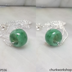 Small jade tubes necklace