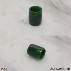 Dark green jade tubes necklace