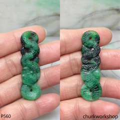 Green jade snake pendant.