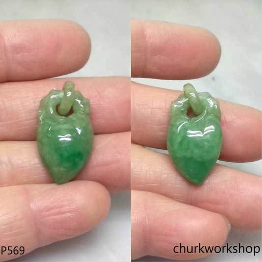 Jade peach pendant