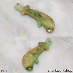 Multi-color blade jade pendant