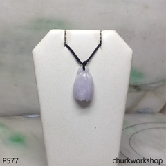 Lavender jade flower bulb pendant