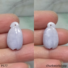 Lavender jade flower bulb pendant