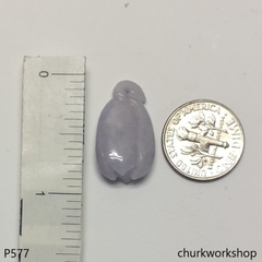 Lavender jade flower bulb pendant