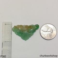 Light green jade Ruyi (如意) pendant 14K bail