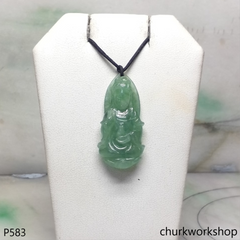 Oily green lady Buddha pendant