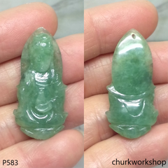 Oily green lady Buddha pendant