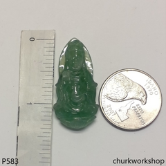 Oily green lady Buddha pendant