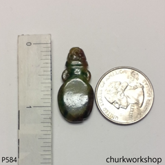 Multi-color jade carved pendant