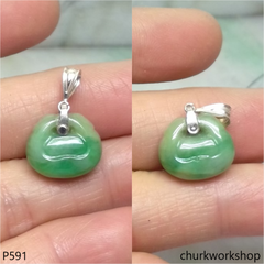 Jade Buddhist Muyu(木魚) pendant