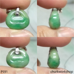 Jade Buddhist Muyu(木魚) pendant