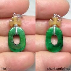 Green jade small pendant