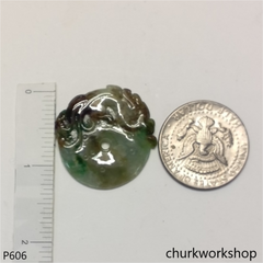 Multiple color jade carving pendant